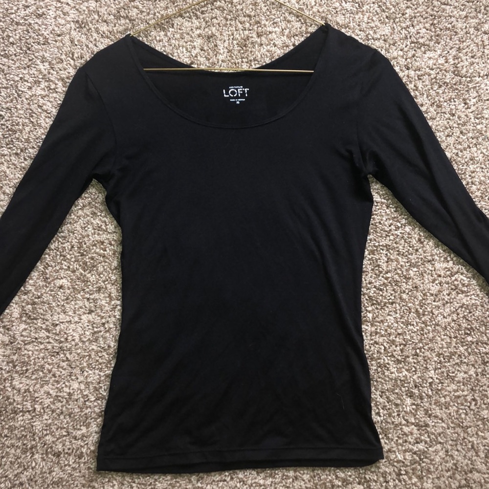 Loft Long Sleeve Black Tee